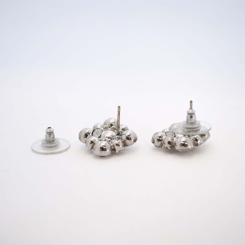CHANEL Silver Logo Earrings - Picture 4 of 6